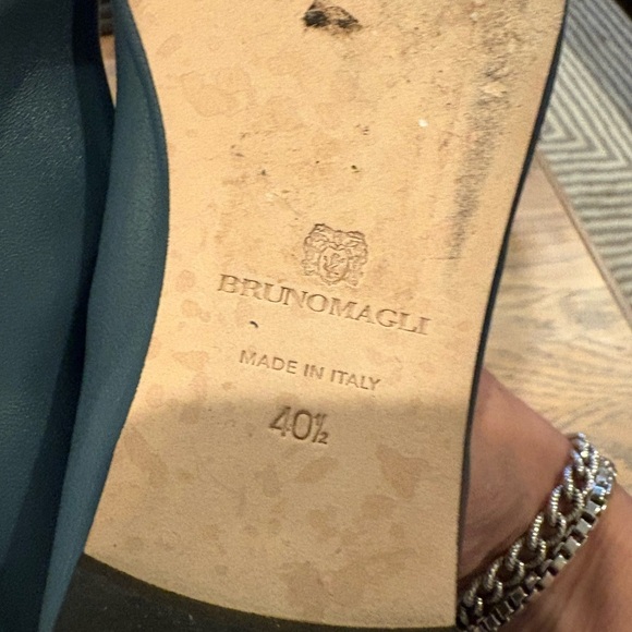 Bruno Magli BIBI Leather Flats Blue - Picture 5 of 13